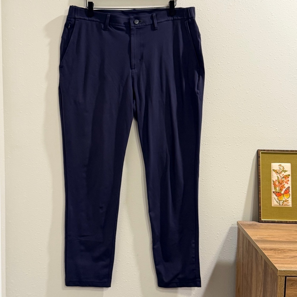Public Rec Size 34x30 Navy Blue Performance Pant Flat Front Work Golf Night Out